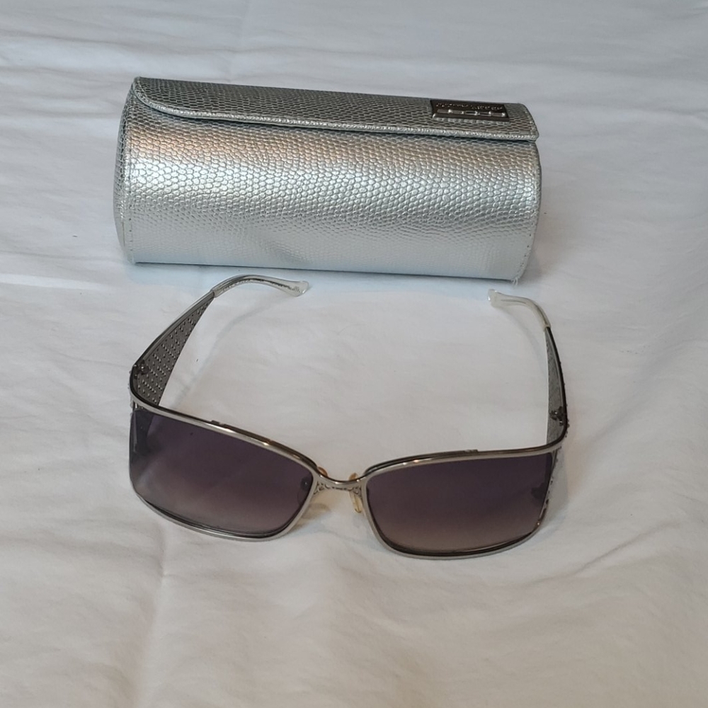 Silver Judith Leiber sunglass